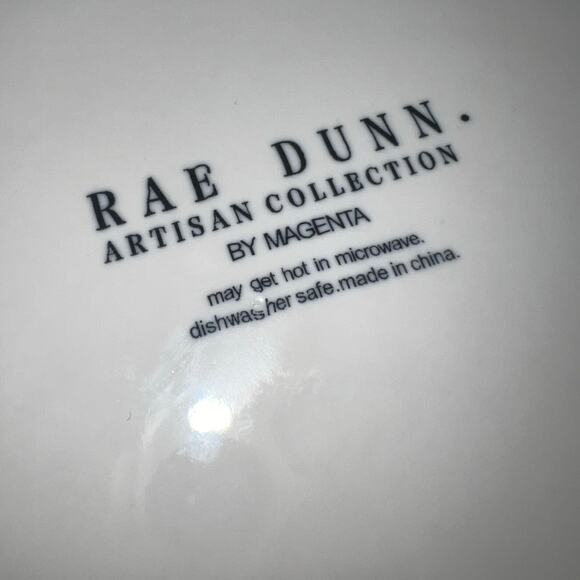 Rae Dunn Pet Dog Cat Dishes Food Bowls Nibble Devour Ceramic White Black Blue - Picture 12 of 14